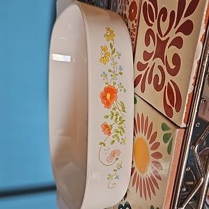 Vintage Wildflower Corning Ware 1 Quart Casserole Dish